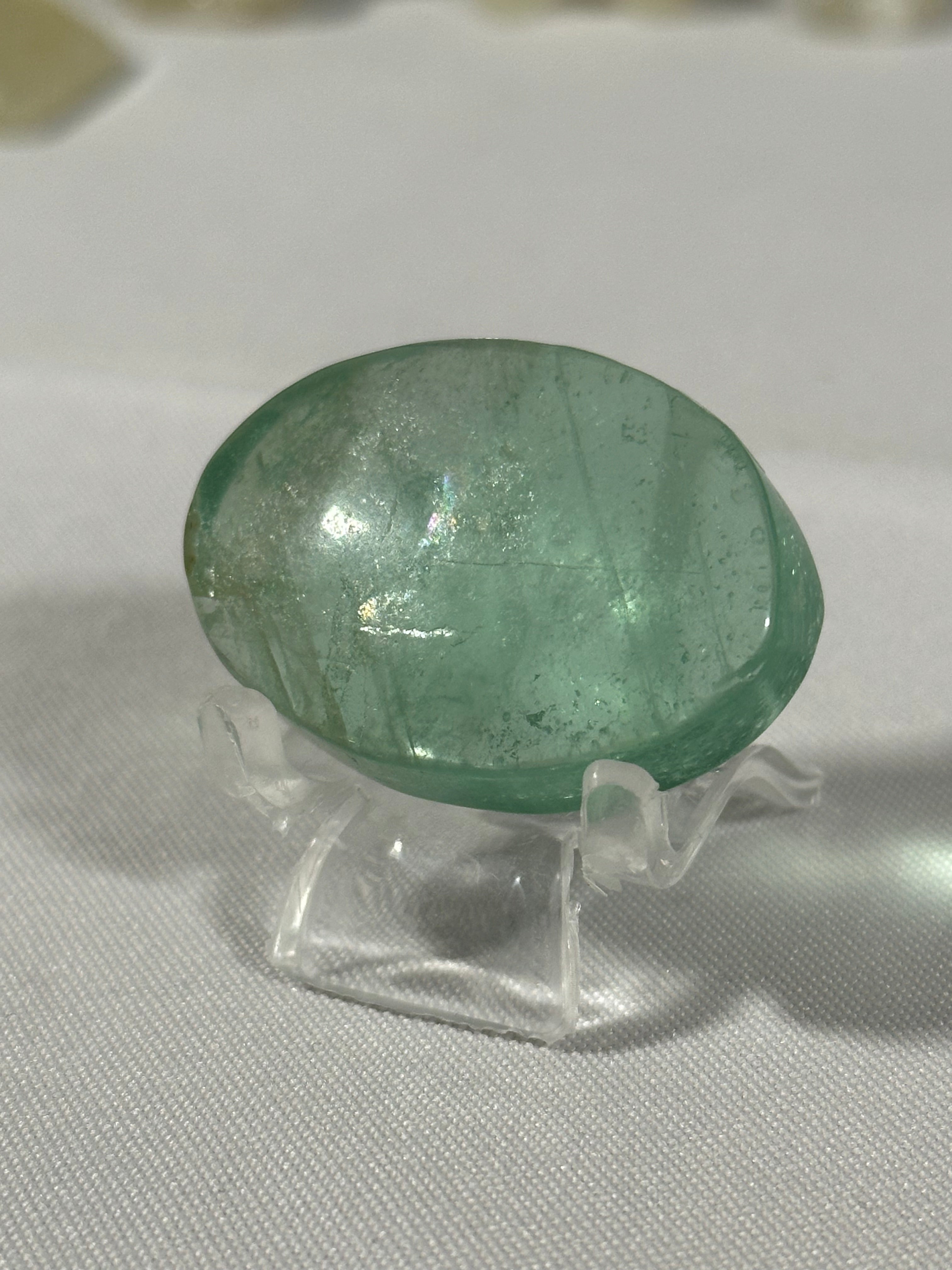 Green Fluorite Palmstone - SKU184