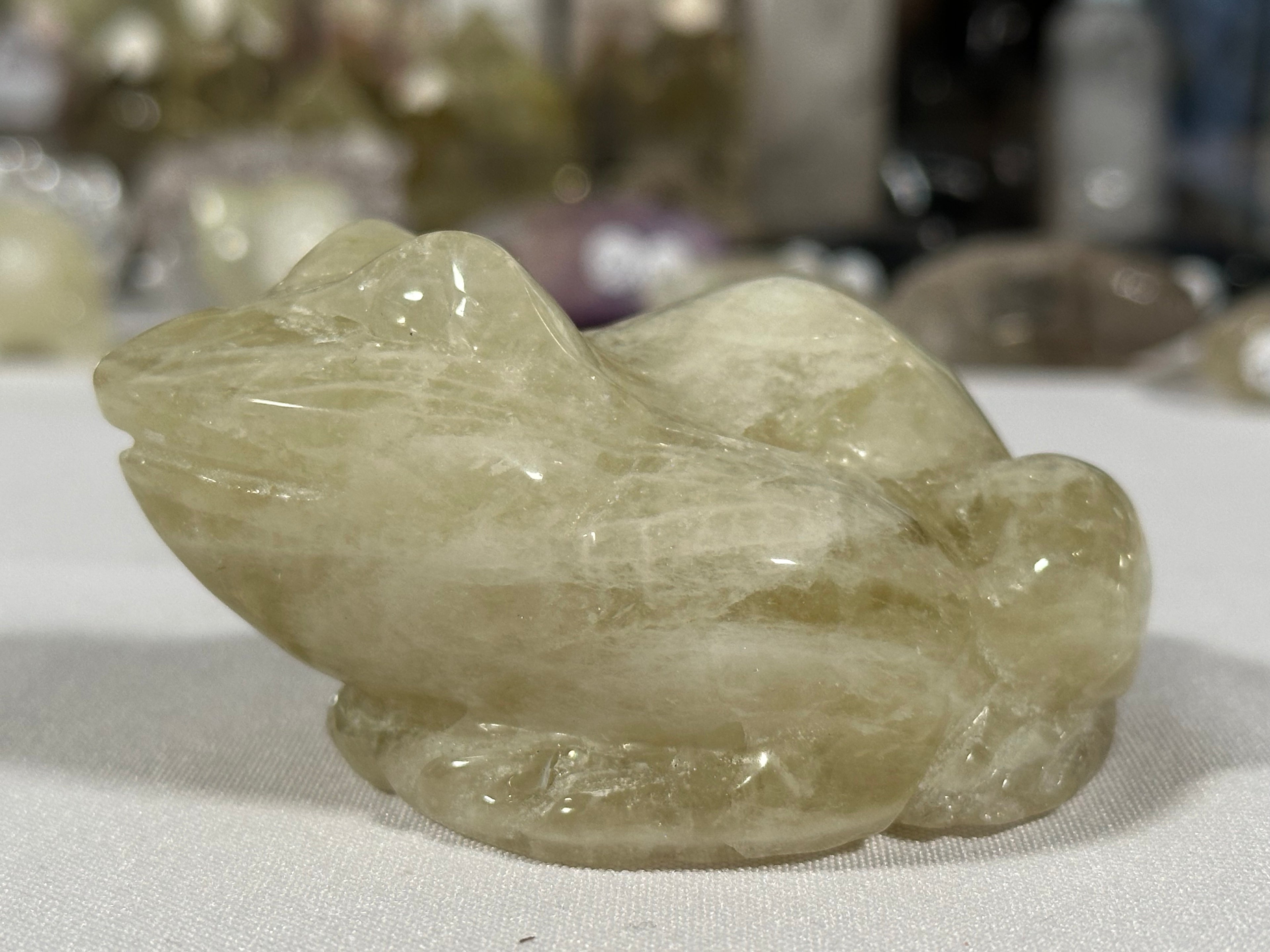 Citrine Frog Carving - SKU282