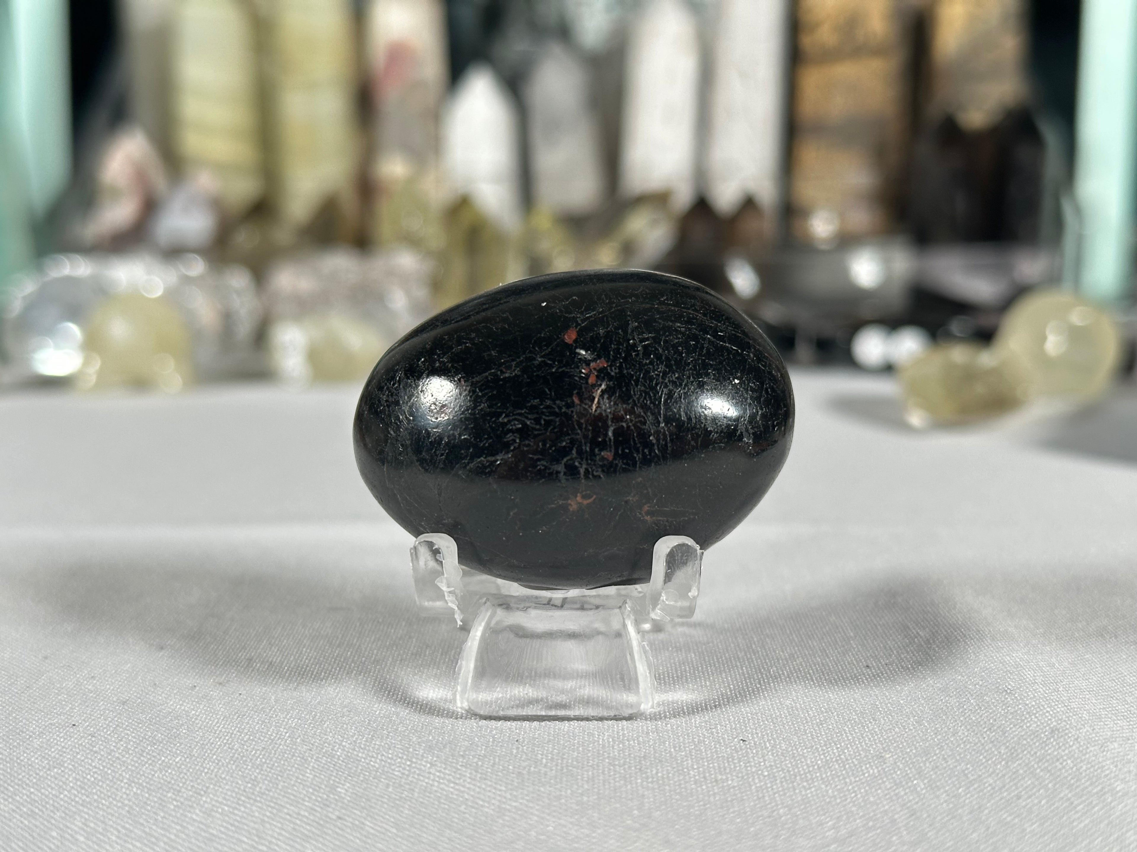 Black Tourmaline Palmstone - SKU477